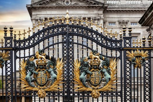 The Buckingham Palace gate in London