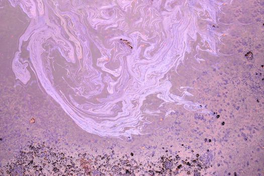 Beautiful abstract colorful background, marbling texture, engine oil stains on asphalt