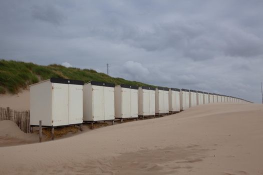 The beach in Hargen aan Zee in Netherlands without foreign tourists after the coronavirus pandemic.
