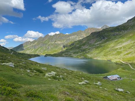 Lake Giglachsee in the Styrian Tauern - Austria. The place without  tourists after the coronavirus pandemic.