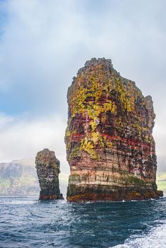 Mythical Faroe Islands in the middle of Atlantic Ocean