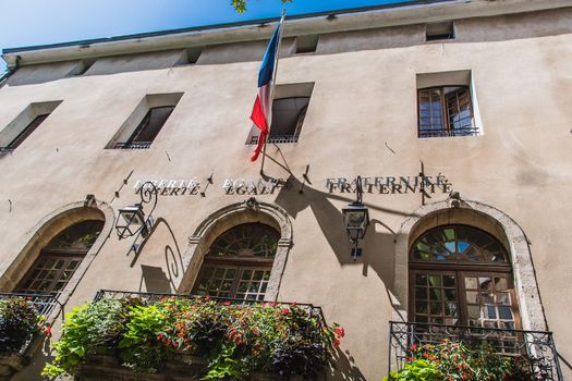 Old center of Manosque in the Alpes-de-Haute-Provence in France