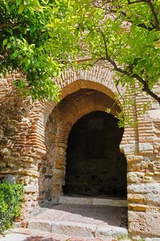 Torre del Cristo gate in La Alcazaba (Malaga - Spain)