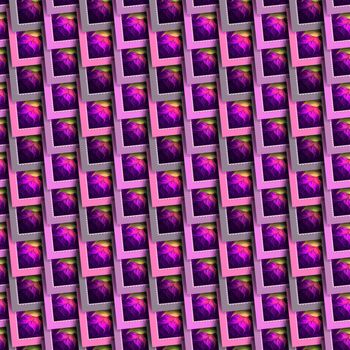 3D Render background seamless tile with embossed fractal stamp pattern
