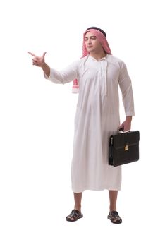 Arab businessman isolated on white background