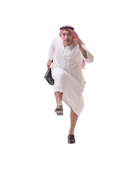 Arab businessman isolated on white background