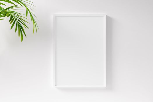 Photo or poster frame mockup suitable for 8.5 x 11 format. 3D rendering.