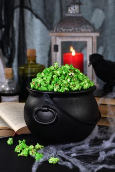 zombie boogers popcorn of Halloween. Tricks and Treats. Ideas and inspiration for spooky chic Halloween table decorations