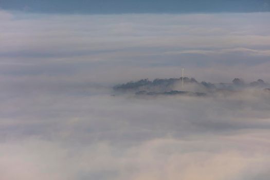 Fog in the Megalong Valley in The Blue Mountains in New South Wales in Australia