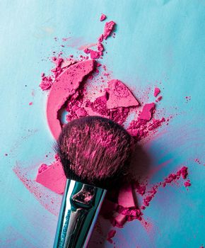 crushed make-up products - beauty and cosmetics styled concept, elegant visuals