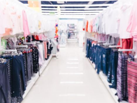 Blurred of kids toy store background with bokhe