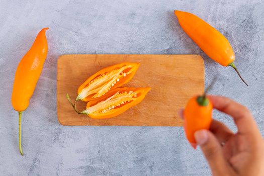 Peruvian yellow pepper. Yellow pepper used in Peruvian cuisine.