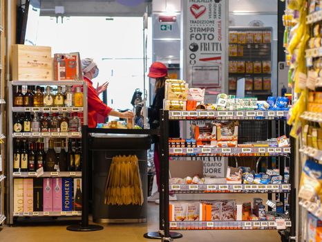 carrefour supermarket indoors in Italy