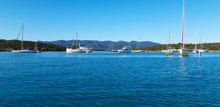 Anchored Luxury Boat In Marine