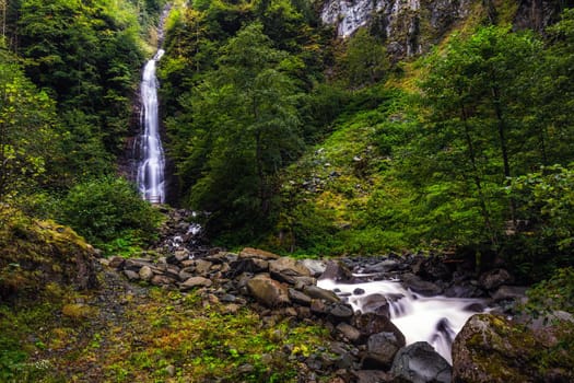 Tar waterfall shot with a long exposure near Rize, Turkey.