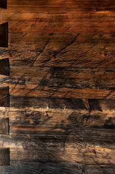 Wooden Rustic texture or background. Aged wood wall and boards