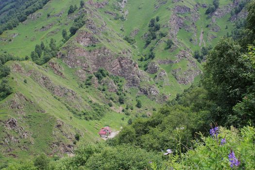 Mountain landscape. Beautiful nature, mountain gorge. High quality photo