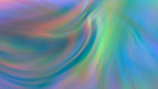Abstract blue gradient blurred background with rainbow highlights. Design, art