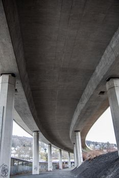 concrete elevated road on large stilts