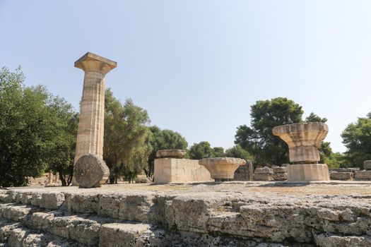 The archaeological site of ancient Olympia in Greece, birthplace of the olympic games - UNESCO world heritage site