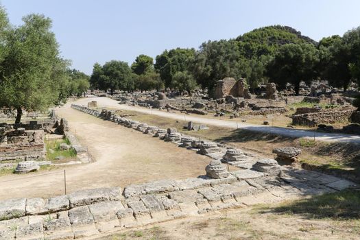 The archaeological site of ancient Olympia in Greece, birthplace of the olympic games - UNESCO world heritage site