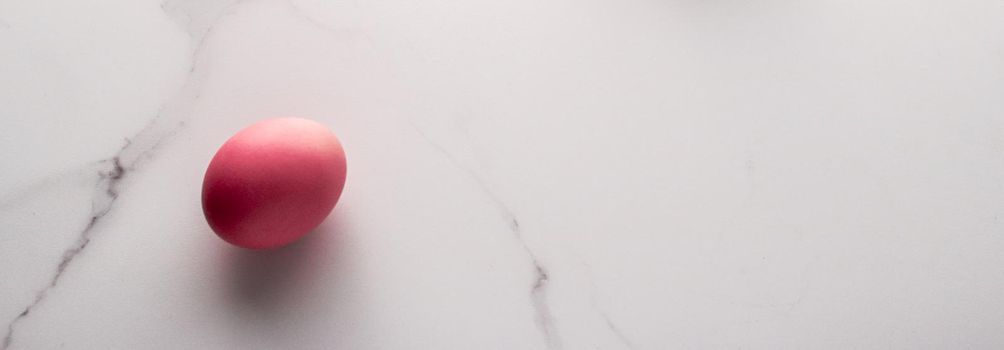 Ingredient, branding and diet concept - Egg on marble table as minimalistic food flat lay, top view food brand photography flatlay and recipe inspiration for cooking blog, menu or cookbook design