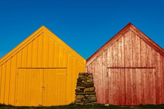 Bouthouses located at Sele harbour, outside Stavanger Norway