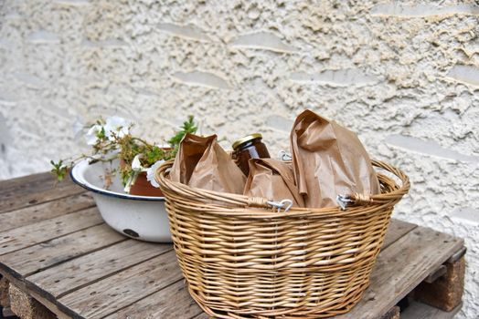 A close up of a basket. High quality photo