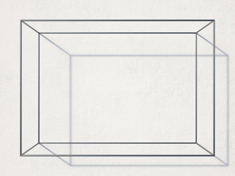 Big rectangular shaped wall rack 3D render illustration isolated on white background
