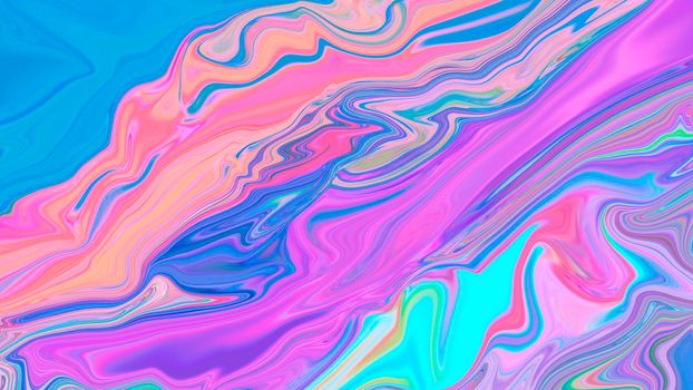 Abstract neon pink blue liquid background.