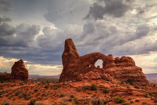 Arches National Park, Moab,Utah,USA.  Bordered by the Colorado River in the southeast, it is known as the site of more than 2,000 natural sandstone arches
