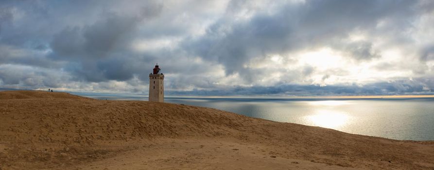 Abandoned Rubjerg Knuhe Lighthouse is located on the coast of the North Sea in Rubjerg, in the Jutland municipality of Hjorring in nothern Denmark.