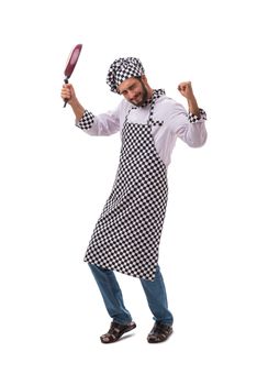 Male cook isolated on the white background
