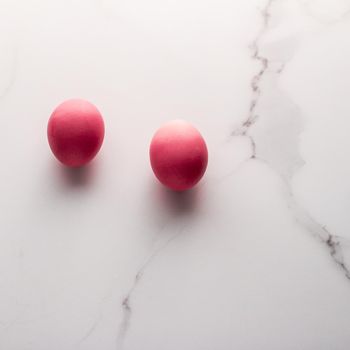 Ingredient, branding and diet concept - Egg on marble table as minimalistic food flat lay, top view food brand photography flatlay and recipe inspiration for cooking blog, menu or cookbook design