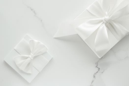 Romantic celebration, lifestyle and holiday present concept - Luxury wedding gifts on marble