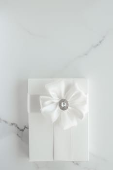 Romantic celebration, lifestyle and holiday present concept - Luxury wedding gifts on marble