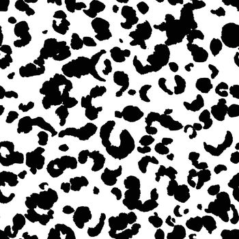 Abstract modern leopard seamless pattern. Animals trendy background. Black and white decorative vector illustration for print, card, postcard, fabric, textile. Modern ornament of stylized skin.