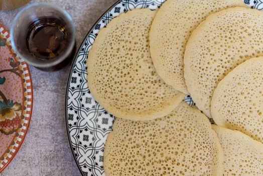 Atayef Qatayef, katayef is an Arab dessert commonly served during the month of Ramadan. Middle Eastern pancakes. High quality photo