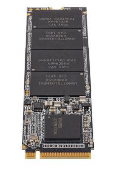 Non-Volatile Memory Next Generation Form Factor solid state drive 2280 3Dnand Single-Level Cell drive stick isolated on white background