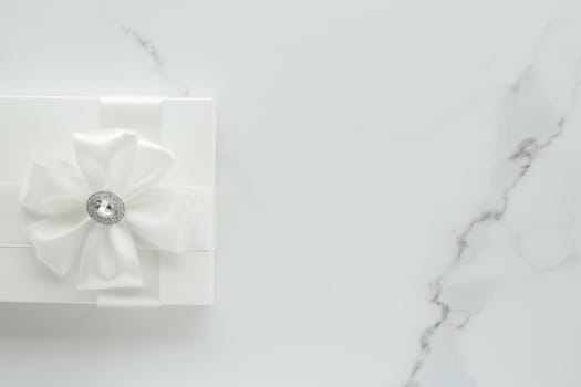 Romantic celebration, lifestyle and holiday present concept - Luxury wedding gifts on marble