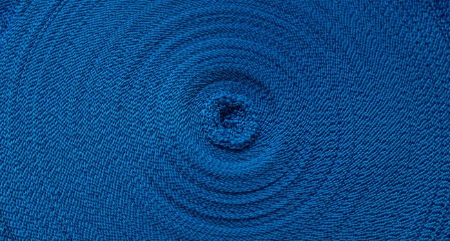 Blue abstract circular pattern of blue sling.