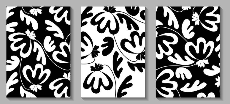 Floral web banner with traditional folk art ornament. Nature concept design. Modern floral collection of contemporary posters. Vector illustration for social media, print, postcard. Scandinavian style