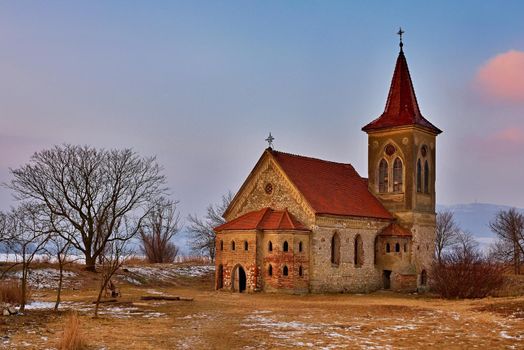 Beautiful old church of St. Linhart. Catholic temple village of Musov - Pasohlavky, Czech Republic.
Dam New Mills (Nove Mlyny)