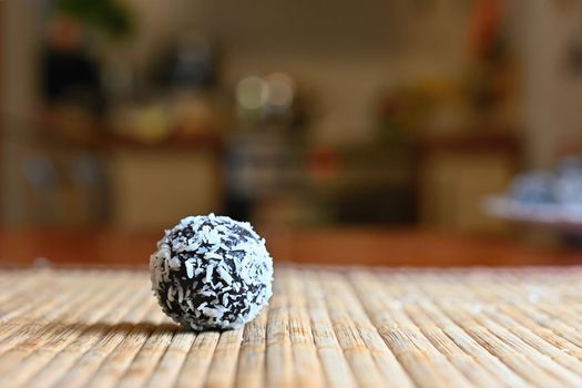 Christmas cookies - rum balls in coconut