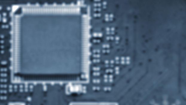 Printed Circuit Board with electrical components. Background concept for electrical engineering and modern technology