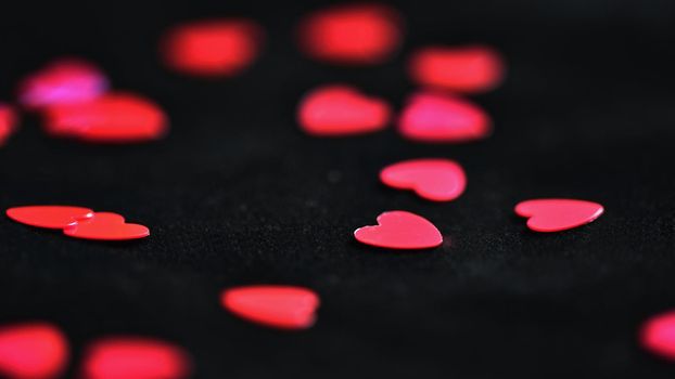 St. Valentines Day concept. Beautiful colorful abstract background with hearts.