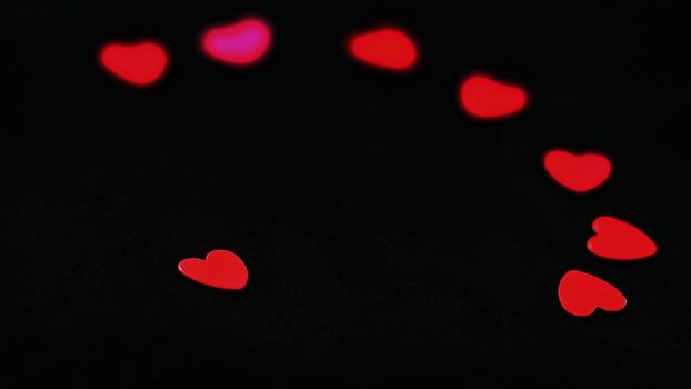 St. Valentines Day concept. Beautiful colorful abstract background with hearts.