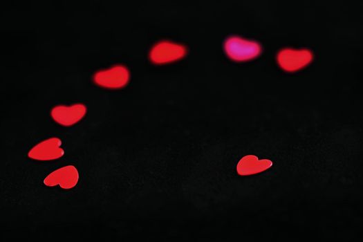 St. Valentines Day concept. Beautiful colorful abstract background with hearts.