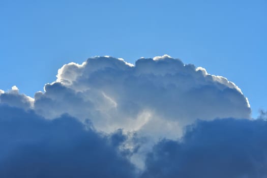 Beautiful natural background with blue sky and clouds. Environment concept.