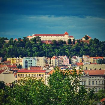 City Brno - Czech Republic - Europe. Spilberk - beautiful old castle and fortress forming the dominant of the city of Brno.